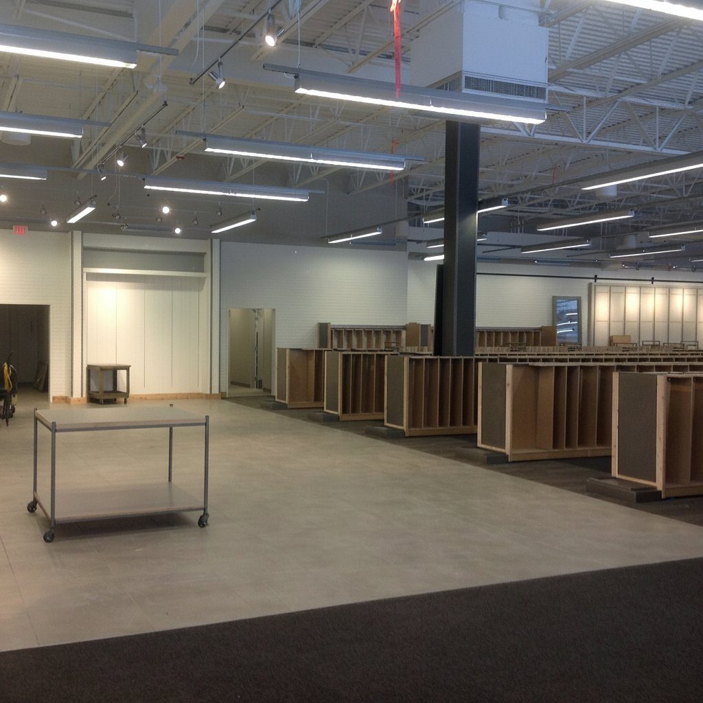 DSW retail interior, Collegeville, PA